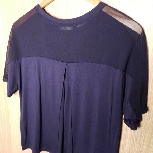 levelwear Womens New Navy Short Sleeve Activewear Top Small - Picture 3 of 7